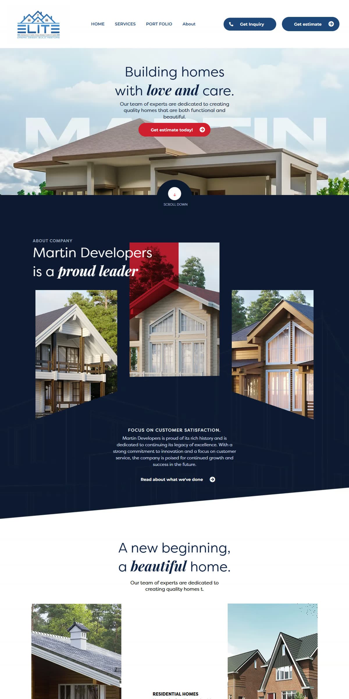 Martin developer real estate website built on GoHighLevel